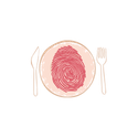 Illustration représentant une assiette et une empreinte digitale symbolisant un accompagnement alimentaire personnalisé