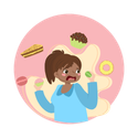 Personne rencontrant des difficultés dans sa relation à l'alimentation.
