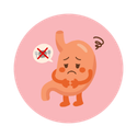 Illustration d'une personne ressentant un inconfort digestif avec une gêne abdominale.