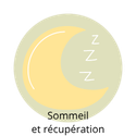 Illustration représentant le sommeil et la récupération pouvant influencer le confort digestif.